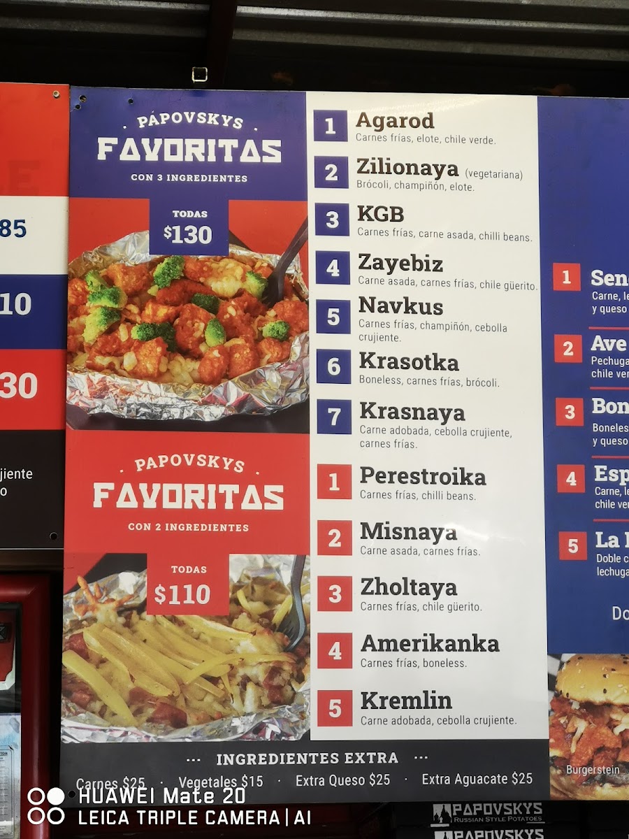 Papovskys Burgers Menu - Image 5